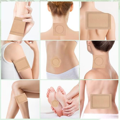 Castor Oil Patches, 60 Count, 4 Sizes, Disposable Self-Adhesive Pads