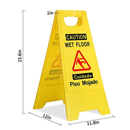 CERLMLAND 2P Caution Wet Floor Sign & Do Not Enter-Signs Elevator Maintenance Caution Sign