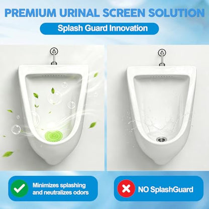 40 Packs Urinal screens deodorizer,3D anti-splash odor protection urinal cakes for men bathroom，toilet splash guard for men，five scents urinal mats (40)