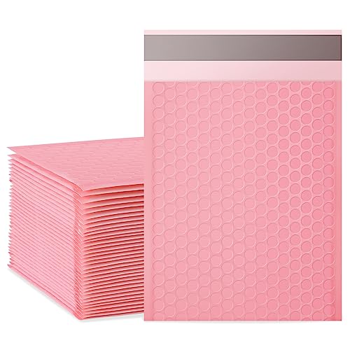 packbabol Bubble Mailers, 6x9 Inch Padded Bubble Mailers Pack of 50 Bubble Envelopes Opaque Self Seal Adhesive Waterproof Bags for Shipping and Packaging (Pink, 6x9-50) - color: pink, size: 6x9-50Pc