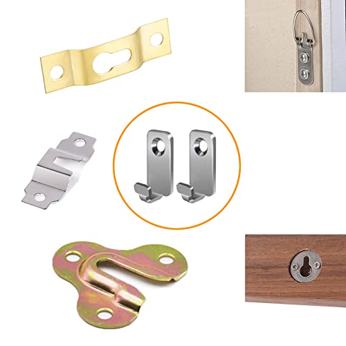 10pcs Heavy Duty T-Head J-Shaped Hangers 304 Stainless Steel Wall Mounted Mini Wall Hooks Hanger for Mirror Picture Frames Hanging Wire/D Rings/Keyhole Hangers - style: T-head J-shaped Hanger (10pcs)