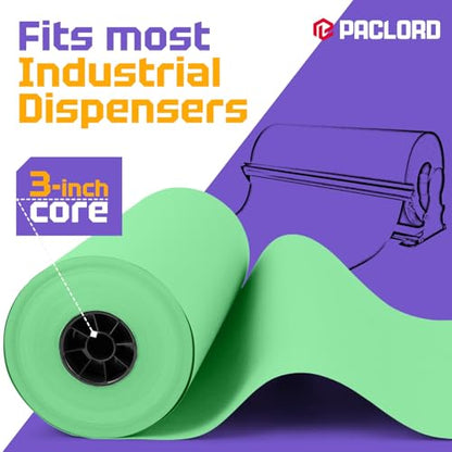 USA Made 18" x 8640" (720 ft) Light Green Kraft Paper Roll, Large Size - color: Light Green, size: 1 Roll