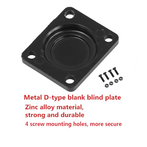 PENGLIN 10PCS D-Type Panel-Mount Blank Plate, for Audio or Video - color: Black, size: Four holes(10PCS)
