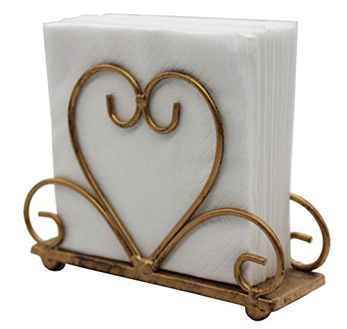 Metal Table Napkin Holder Freestanding Tissue Dispenser, Bronze - color: Bronze