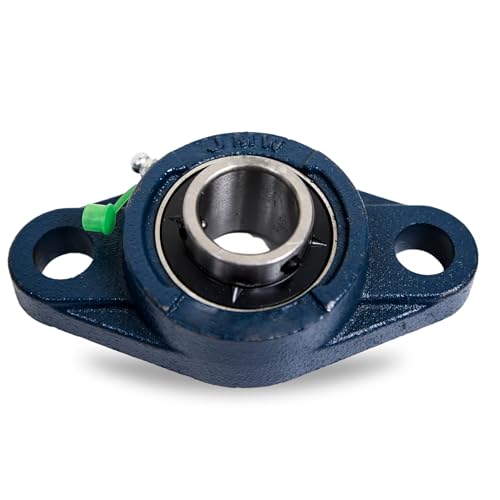 Jeremywell UCFL204-12 Pillow Block Bearing (2 Pack), 3/4 inch Bore, 2-Bolt Flange Mounted, Solid Base, Self-Alignment - size: UCFL204-12
