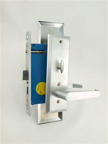Apartment/Office Heavy Duty Mortise Entrance Lever Lockset Satin Chrome Finish Right Hand (Left Hand)