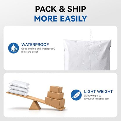 Poly Mailers 6x9 Inch White 100 Pack, Mini Self Adhesive Shipping Envelopes for Small Business, Strong Adhesive Waterproof and Tear-Proof Postal Bags - color: White, size: 6"x9"(100pcs)