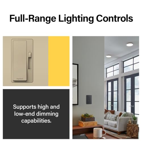 Legrand Radiant 150W LED Dimmer Light Switch 3-Way Rocker Ivory 1 Pack - color: Ivory