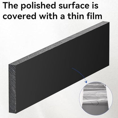 HDPE Plastic Block 1/2in Black Plastic Block 12x3In Perfect for Diverse DIY Crafts Industrial Machining and Home Improvement Projects - color: Black, size: 12x3x0.5In