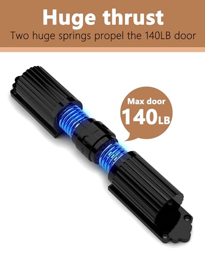 2 Pack Black Adjustable Door Closers, to Convert Hinged Doors to Self Closing Doors.Up to 140LB can be Pushed - color: 2 Pack black