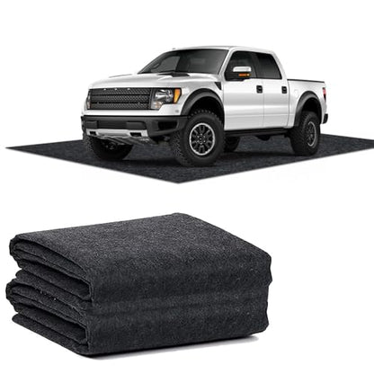 17 x 7.4 FT Garage Floor Mat for Under Cart,Oil Spill Mat with Weather Back - color: 17 X 7.4 Ft
