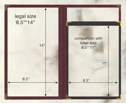 10Pcs Burgundy PVC Clear Menu Cover 8.5x14, 3 Page 6 View - color: burgundy, size: 3 Pages - 8.5" x 14"