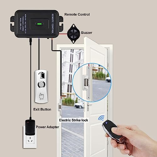 YiToo Fail-Safe Electric Strike Door Lock with 433MHz 12VDC Remote Control for Access Control System - style: With Fail-safe Strike Lock