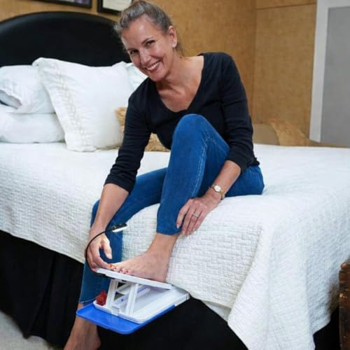 Standard At-Home Pedicure Kit & Foot Rest – Adjustable Pedicure Station for Toenail Care, Trimming, Filing & Nail Polish – Comfortable DIY Foot & Nail Care (Blue)