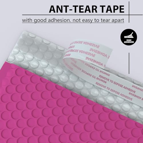 8.5x11 Inch Bubble Mailer 40 Pack, Waterproof Padded Envelopes with Strong Self-Seal Adhesive, Cushioning Shipping Bags with Bright Color for Small Business - Rose Red - color: Rose Red