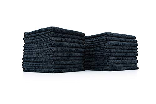 The Rag Company - All-Purpose Microfiber Terry Cleaning Towels - Commercial Grade, Highly Absorbent, Lint-Free, Streak-Free, Kitchens, Bathrooms, Offices, 300gsm, 10in x 10in, Midnight (20-Pack) - color: Midnight, size: 10in x 10in