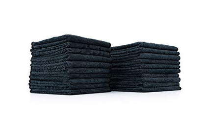 The Rag Company - All-Purpose Microfiber Terry Cleaning Towels - Commercial Grade, Highly Absorbent, Lint-Free, Streak-Free, Kitchens, Bathrooms, Offices, 300gsm, 10in x 10in, Midnight (20-Pack) - color: Midnight, size: 10in x 10in