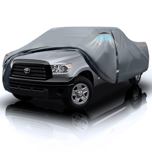 Tundra Truck Cover Custom Fit 2006-2021 Regular Cab Long Bed(8.1') with Door Zipper, 10 Layers Outdoor Heavy Pickup Truck Cover Waterproof All Weather, Wind Dust Sun Protector. - size: Custom fit Toyota Tundra Regular Cab LB