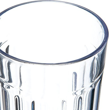Carlisle FoodService Products Bistro Tumbler Plastic Tumbler for Restaurants, Catering, Kitchens, Plastic, 8.4 Ounces, Clear, (Pack of 72) - style: 8 oz (Case of 72)