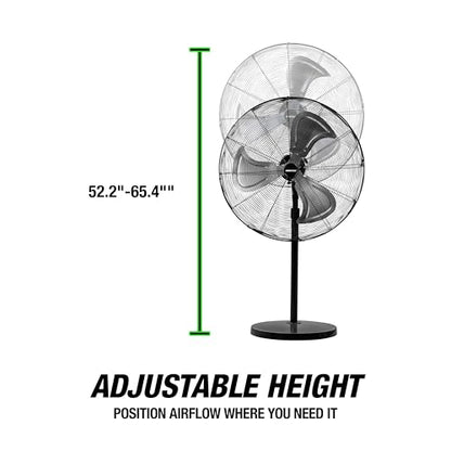 OEMTOOLS 30 Inch Oscillating Pedestal Fan 7800 CFM with Adjustable Height - size: New 30 Inch
