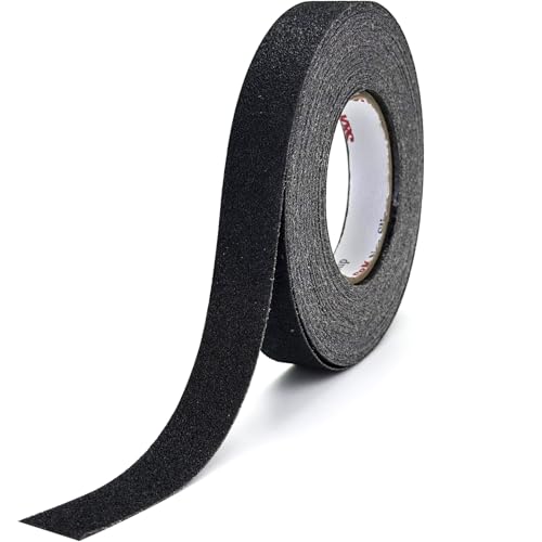 S&X Anti Slip Tape 1in x 60ft Grip Tape for Stairs, Ramps & Decks, Black - color: Black, size: 1" X 60'