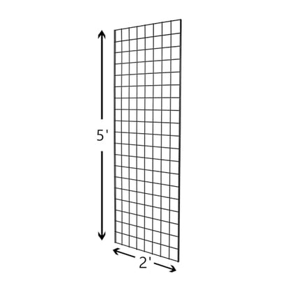 Heavy Duty Commercial Grade Gridwall Panels – Grid Panel for Any Retail Display, 2’ Width x 5’ Height, 3 Gridwall Panels Per Carton (Black Finish) - color: Black, size: 2'x5'（3 Pack）