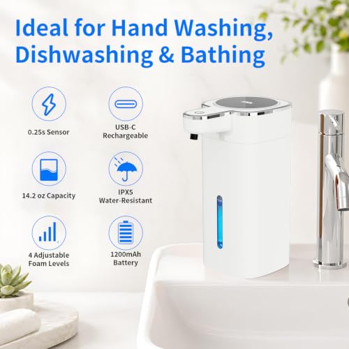 Smart Electric Foaming Soap Dispenser - color: White