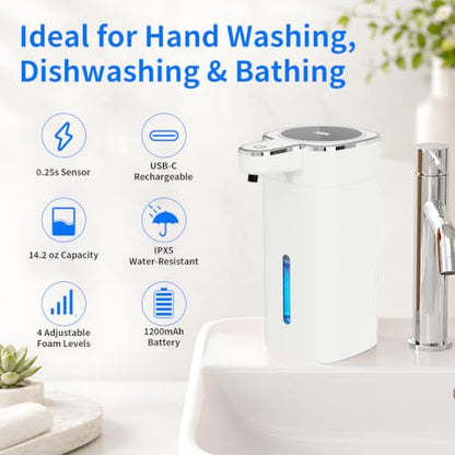 Smart Electric Foaming Soap Dispenser - color: White