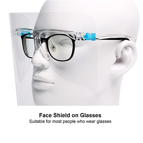 Face Shields Set with 6 Reusable Glassesand and 12 Replaceable Anti Fog Shields for Man and Women to Protect Eyes and Face