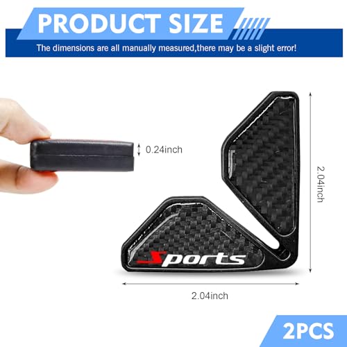 Car Door Corner Protector Edge Guards, Carbon Fiber Decorative Anti-scratch Anti-collision Buffer Pad, Embedded Self-adhesive Soft Protective Cover, for Most Cars (Black #Sports) - color: Black #Sport
