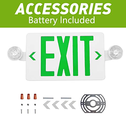 LED Exit Sign with Emergency Lights Dual LED Exit Lamp, Battery Backup