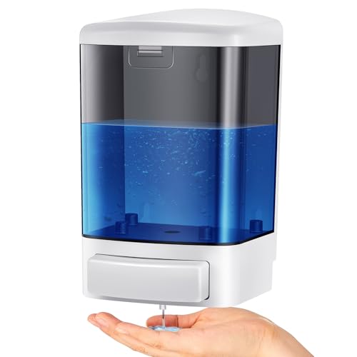 Hushee 1 Pcs Wall Mounted Soap Dispenser,33.8 Oz 1000 Ml,Black - color: Black, size: 33.8 oz 1000 ml