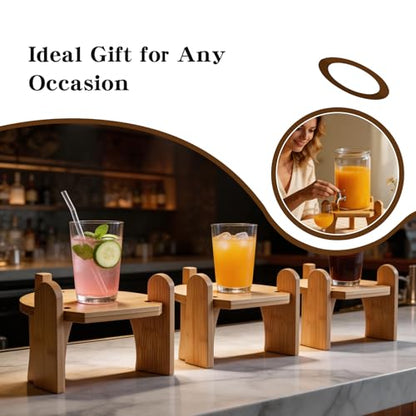 Beverage Dispenser,Water Dispenser and Beverage Dispenser – Bamboo Stand for Countertop, Perfect for Home and Party Use