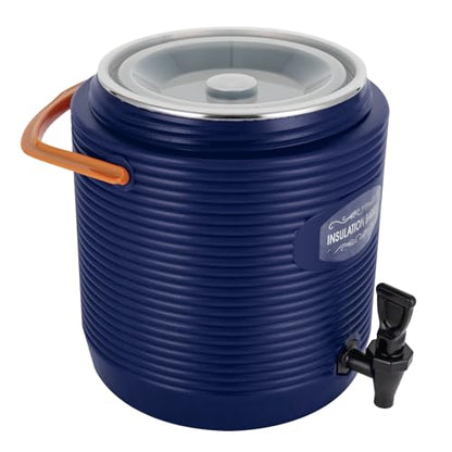 3 Gallon Insulated Beverage Dispenser, Stainless Steel Commercial Drink Dispenser with Spigot, 24H Hot/Cold Thermal Carafe for Coffee, Tea, Water, Parties, Blue - color: Blue, size: 3Gal / 11L