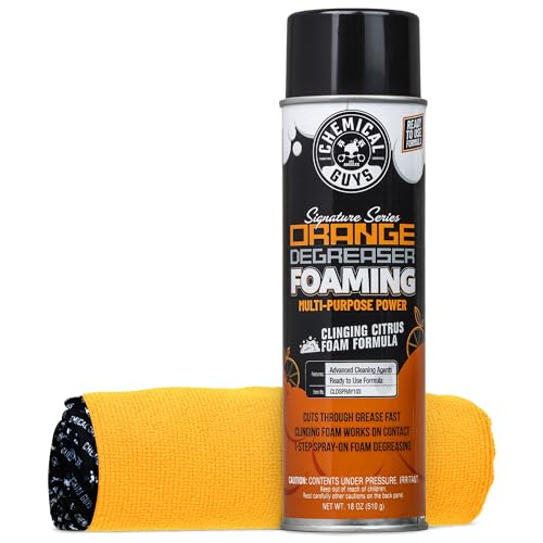 Chemical Guys, Citrus Degreaser Aerosol & Microfiber Towel Bundle, 18 oz - size: 18 Fl Oz (Pack of 1), style: Foaming Aerosol + Microfiber Towel