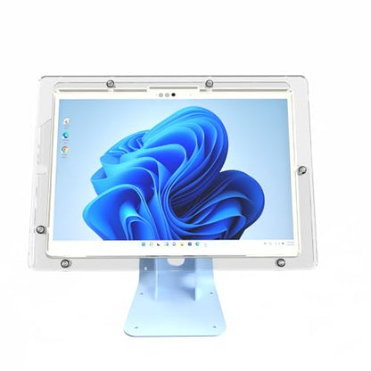 Anti-Theft Acrylic Case with 360 Rotate 180 Swivel Metal Desktop Stand for MS Surface Tablet (Clear, Surface Pro 8/9/10/11) - color: Clear, size: Surface Pro 8/9/10/11