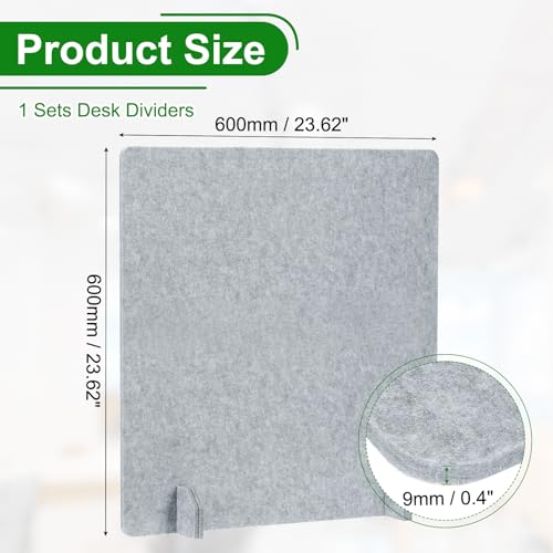 PATIKIL Desk Dividers 24" x 24",with 4Pcs Support Feet, Cement Gray Style C - color: Cement Gray Style C, size: 24" x 24"