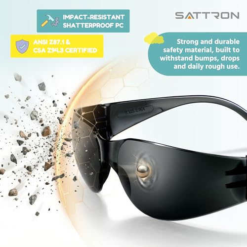 24 Pack Kids Tinted Safety Glasses, ANSI Z87.1 Dark Smoke Lens UV400 Protection Child Protective Eyewear Scratch & Impact Resistant Youth Safety Goggles Gray Black for School Outdoor Sports - color: Gray