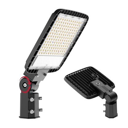 Kifflux 200W LED Parking Lot Light with Slip Fitter 120V Dusk to Dawn - size: 200watt 1pack