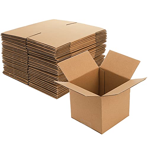 Peohud 5x5x5 Inches Shipping Boxes, 30 Pack Corrugated Cardboard Box, Small Cube Mailing Boxes for Packing, Moving, Shipping, Storage, Small Business