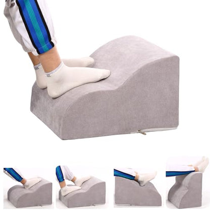 Foot Rest for Under Desk at Work.Multifunctional 3-Tier Foot Stool - color: Extra Large-light Grey