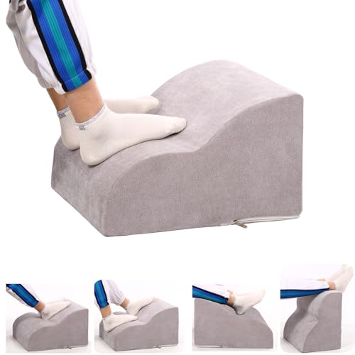 Foot Rest for Under Desk at Work.Multifunctional 3-Tier Foot Stool - color: Extra Large-light Grey