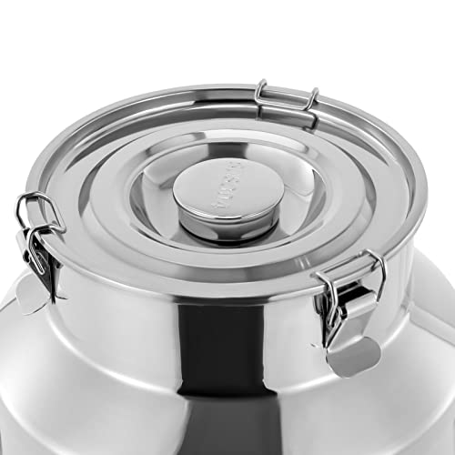Thickened Stainless Steel Milk Can Large Liquid Container Storage,Stainless Steel Milk Bucket With Sealing Lid and Carry Handle,for Wine, Oil Storage Transport (28L/7.4 Gal) - size: 28L/7.4 Gal