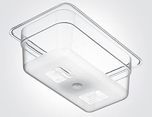 CURTA 6-Pack 1/4 Size 4" Deep NSF Polycarbonate Food Pans | Dishwasher & Freezer Safe Clear Container for Prep Tables, Buffet, Salad Bar, Commercial & Home Kitchen - color: 1/4 Size, size: 4" Deep