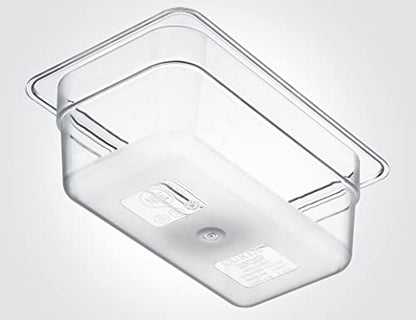 CURTA 6-Pack 1/4 Size 4" Deep NSF Polycarbonate Food Pans | Dishwasher & Freezer Safe Clear Container for Prep Tables, Buffet, Salad Bar, Commercial & Home Kitchen - color: 1/4 Size, size: 4" Deep