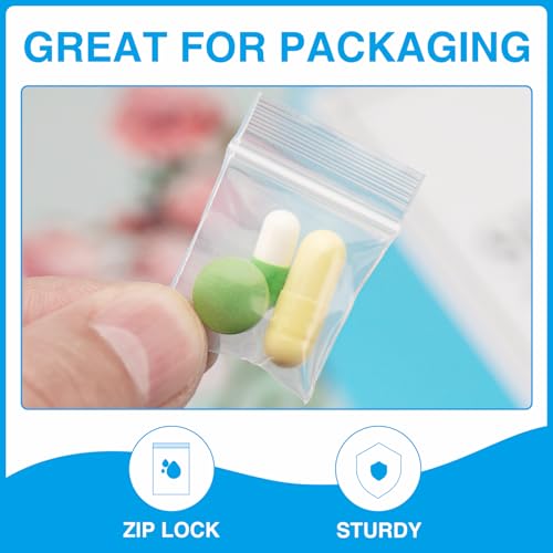 200Pcs 2" x 2" Plastic Zip Bags, Clear, 2 Mil Thick - size: 2x2 Inch (Pack of 200)