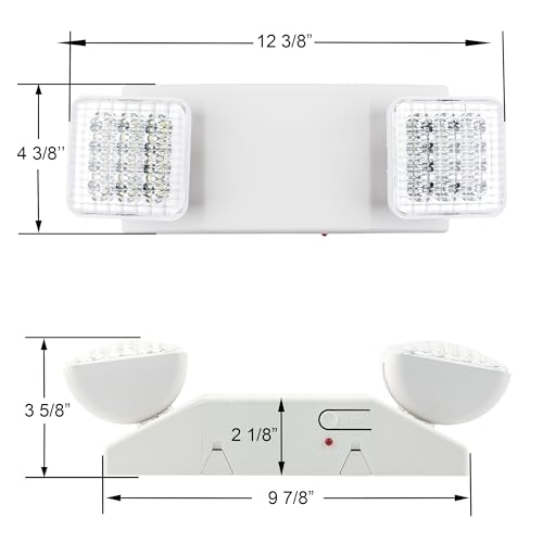 LIT-PaTH LED Emergency Light for Business, Battery Backup, 12 Pack - size: 12 pack