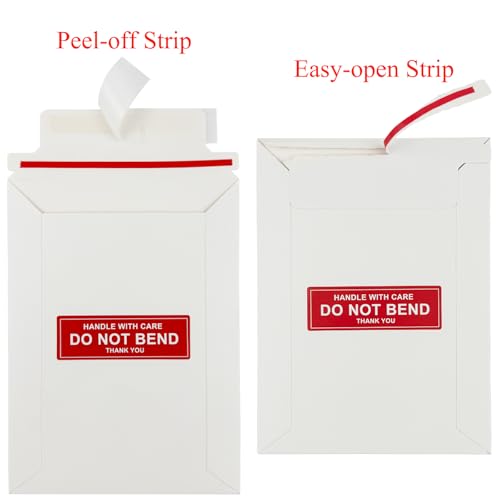 100 Pack 5x7" 250GSM Thin Cardboard Mailers Shipping Envelopes