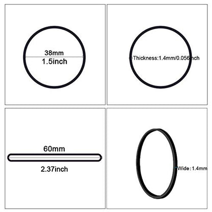 AIWOQI Rubber Bands Size #16 Black Elastic Rubber Band Small 600Pcs - color: Black