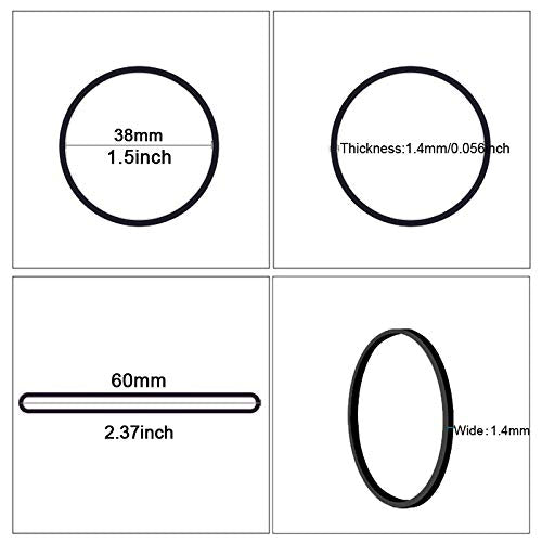 AIWOQI Rubber Bands Size #16 Black Elastic Rubber Band Small 600Pcs - color: Black